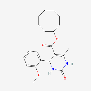 cyclooctyl 4-(2-methoxyphenyl)-6-methyl-2-oxo-1,2,3,4-tetrahydro-5-pyrimidinecarboxylate