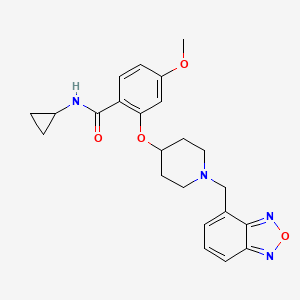 molecular formula C23H26N4O4 B4975278 2-{[1-(2,1,3-benzoxadiazol-4-ylmethyl)-4-piperidinyl]oxy}-N-cyclopropyl-4-methoxybenzamide 