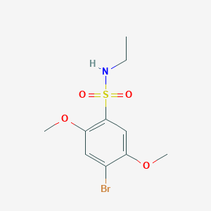 molecular formula C10H14BrNO4S B497528 4-bromo-N-ethyl-2,5-dimethoxybenzenesulfonamide CAS No. 881476-44-4