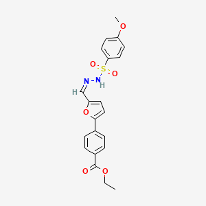 molecular formula C21H20N2O6S B4975287 ethyl 4-(5-{2-[(4-methoxyphenyl)sulfonyl]carbonohydrazonoyl}-2-furyl)benzoate 