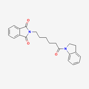 molecular formula C22H22N2O3 B4975303 2-[6-(2,3-dihydro-1H-indol-1-yl)-6-oxohexyl]-1H-isoindole-1,3(2H)-dione 