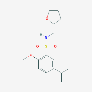 molecular formula C15H23NO4S B497531 5-isopropyl-2-methoxy-N-(tetrahydro-2-furanylmethyl)benzenesulfonamide CAS No. 723744-36-3