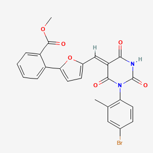 molecular formula C24H17BrN2O6 B4975331 methyl 2-(5-{[1-(4-bromo-2-methylphenyl)-2,4,6-trioxotetrahydro-5(2H)-pyrimidinylidene]methyl}-2-furyl)benzoate 