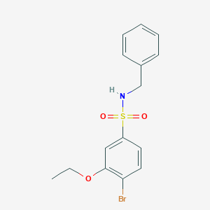 molecular formula C15H16BrNO3S B497534 N-benzyl-4-bromo-3-ethoxybenzenesulfonamide CAS No. 838605-73-5
