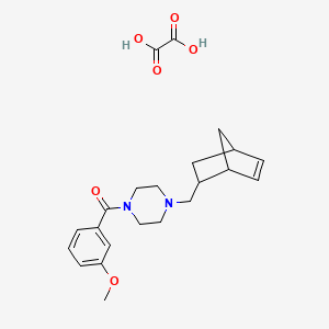1-(bicyclo[2.2.1]hept-5-en-2-ylmethyl)-4-(3-methoxybenzoyl)piperazine oxalate