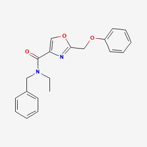 molecular formula C20H20N2O3 B4975362 N-benzyl-N-ethyl-2-(phenoxymethyl)-1,3-oxazole-4-carboxamide 