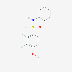 molecular formula C16H25NO3S B497541 N-cyclohexyl-4-ethoxy-2,3-dimethylbenzenesulfonamide CAS No. 927641-36-9