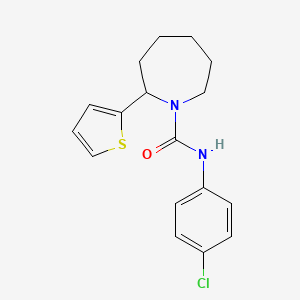 molecular formula C17H19ClN2OS B4975411 N-(4-chlorophenyl)-2-(2-thienyl)-1-azepanecarboxamide 