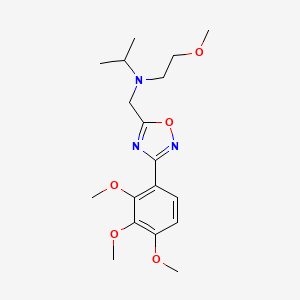 molecular formula C18H27N3O5 B4975449 N-(2-methoxyethyl)-N-{[3-(2,3,4-trimethoxyphenyl)-1,2,4-oxadiazol-5-yl]methyl}-2-propanamine 