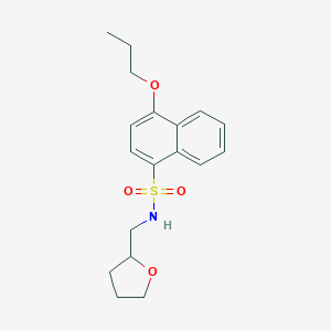 molecular formula C18H23NO4S B497546 (Oxolan-2-ylmethyl)[(4-propoxynaphthyl)sulfonyl]amine CAS No. 902249-26-7