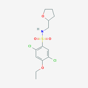 molecular formula C13H17Cl2NO4S B497547 [(2,5-Dichloro-4-ethoxyphenyl)sulfonyl](oxolan-2-ylmethyl)amine CAS No. 902249-30-3