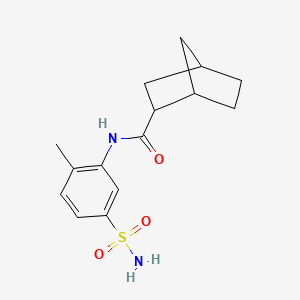 molecular formula C15H20N2O3S B4975487 N-[5-(aminosulfonyl)-2-methylphenyl]bicyclo[2.2.1]heptane-2-carboxamide 