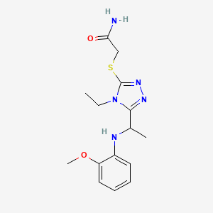 2-[(4-ethyl-5-{1-[(2-methoxyphenyl)amino]ethyl}-4H-1,2,4-triazol-3-yl)thio]acetamide