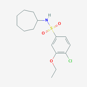 molecular formula C15H22ClNO3S B497550 4-chloro-N-cycloheptyl-3-ethoxybenzenesulfonamide CAS No. 927641-39-2