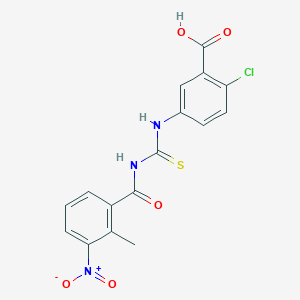 2-chloro-5-({[(2-methyl-3-nitrobenzoyl)amino]carbonothioyl}amino)benzoic acid