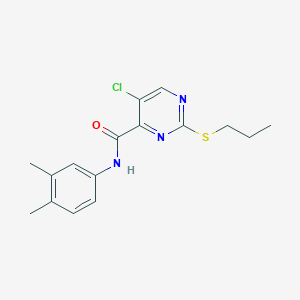 5-chloro-N-(3,4-dimethylphenyl)-2-(propylthio)-4-pyrimidinecarboxamide