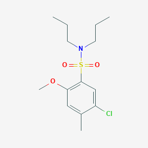 molecular formula C14H22ClNO3S B497551 5-chloro-2-methoxy-4-methyl-N,N-dipropylbenzenesulfonamide CAS No. 898645-30-2