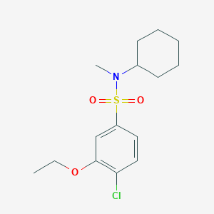 molecular formula C15H22ClNO3S B497552 4-chloro-N-cyclohexyl-3-ethoxy-N-methylbenzenesulfonamide CAS No. 927641-42-7
