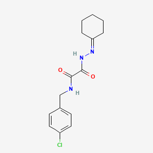 N-(4-chlorobenzyl)-2-(2-cyclohexylidenehydrazino)-2-oxoacetamide