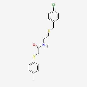 N-{2-[(4-chlorobenzyl)thio]ethyl}-2-[(4-methylphenyl)thio]acetamide