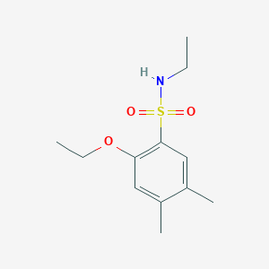 molecular formula C12H19NO3S B497554 2-ethoxy-N-ethyl-4,5-dimethylbenzenesulfonamide CAS No. 902249-07-4