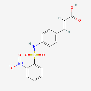 3-(4-{[(2-nitrophenyl)sulfonyl]amino}phenyl)acrylic acid