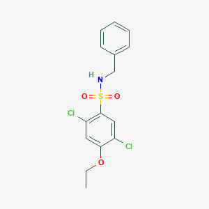 molecular formula C15H15Cl2NO3S B497555 N-benzyl-2,5-dichloro-4-ethoxybenzenesulfonamide CAS No. 902249-25-6