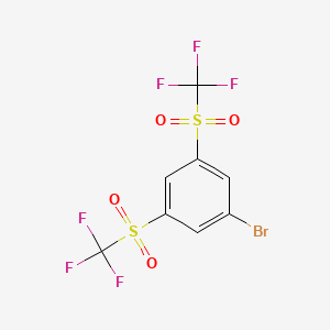 1-bromo-3,5-bis[(trifluoromethyl)sulfonyl]benzene