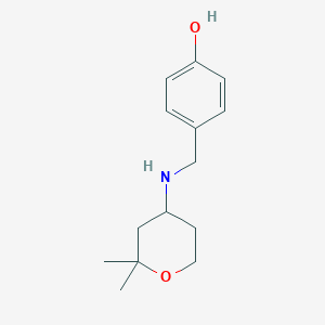 4-{[(2,2-dimethyltetrahydro-2H-pyran-4-yl)amino]methyl}phenol