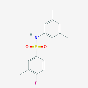 molecular formula C15H16FNO2S B497557 N-(3,5-dimethylphenyl)-4-fluoro-3-methylbenzenesulfonamide CAS No. 873673-28-0