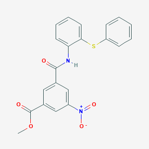 molecular formula C21H16N2O5S B4975575 methyl 3-nitro-5-({[2-(phenylthio)phenyl]amino}carbonyl)benzoate 