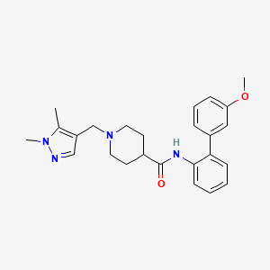 1-[(1,5-dimethyl-1H-pyrazol-4-yl)methyl]-N-(3'-methoxy-2-biphenylyl)-4-piperidinecarboxamide