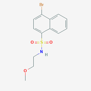 molecular formula C13H14BrNO3S B497559 4-bromo-N-(2-methoxyethyl)-1-naphthalenesulfonamide 