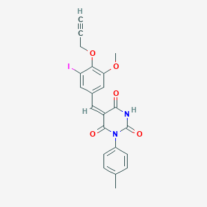 5-[3-iodo-5-methoxy-4-(2-propyn-1-yloxy)benzylidene]-1-(4-methylphenyl)-2,4,6(1H,3H,5H)-pyrimidinetrione