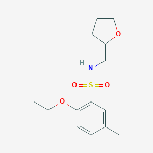 molecular formula C14H21NO4S B497560 2-ethoxy-5-methyl-N-(oxolan-2-ylmethyl)benzenesulfonamide CAS No. 714203-88-0