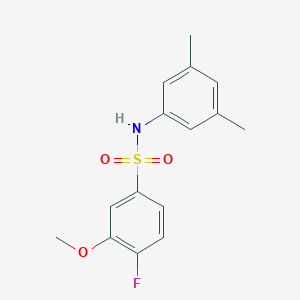 molecular formula C15H16FNO3S B497561 N-(3,5-dimethylphenyl)-4-fluoro-3-methoxybenzenesulfonamide 