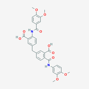 5-{3-carboxy-4-[(3,4-dimethoxybenzoyl)amino]benzyl}-2-{[(3,4-dimethoxyphenyl)amino]carbonyl}benzoic acid