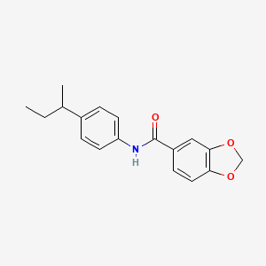 molecular formula C18H19NO3 B4975611 N-(4-sec-butylphenyl)-1,3-benzodioxole-5-carboxamide 