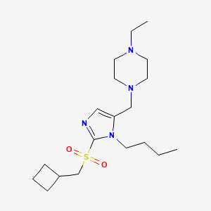 1-({1-butyl-2-[(cyclobutylmethyl)sulfonyl]-1H-imidazol-5-yl}methyl)-4-ethylpiperazine