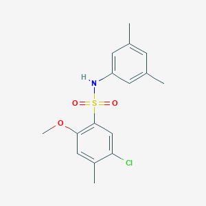 molecular formula C16H18ClNO3S B497564 5-chloro-N-(3,5-dimethylphenyl)-2-methoxy-4-methylbenzenesulfonamide CAS No. 713502-67-1