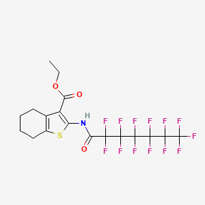 ethyl 2-[(2,2,3,3,4,4,5,5,6,6,7,7,7-tridecafluoroheptanoyl)amino]-4,5,6,7-tetrahydro-1-benzothiophene-3-carboxylate