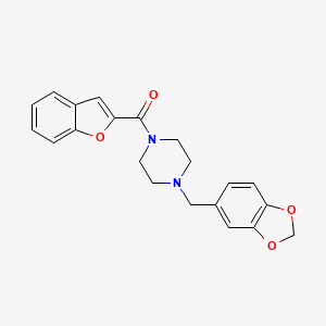 1-(1,3-benzodioxol-5-ylmethyl)-4-(1-benzofuran-2-ylcarbonyl)piperazine