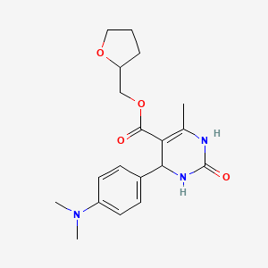 Tetrahydrofuran-2-ylmethyl 4-[4-(dimethylamino)phenyl]-6-methyl-2-oxo-1,2,3,4-tetrahydropyrimidine-5-carboxylate