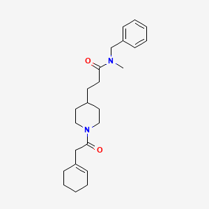 molecular formula C24H34N2O2 B4975665 N-benzyl-3-[1-(1-cyclohexen-1-ylacetyl)-4-piperidinyl]-N-methylpropanamide 