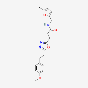 3-{5-[2-(4-methoxyphenyl)ethyl]-1,3,4-oxadiazol-2-yl}-N-[(5-methyl-2-furyl)methyl]propanamide