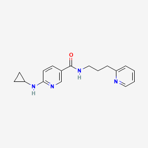 molecular formula C17H20N4O B4975672 6-(cyclopropylamino)-N-[3-(2-pyridinyl)propyl]nicotinamide 