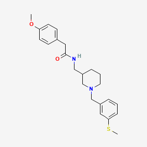 molecular formula C23H30N2O2S B4975677 2-(4-methoxyphenyl)-N-({1-[3-(methylthio)benzyl]-3-piperidinyl}methyl)acetamide 