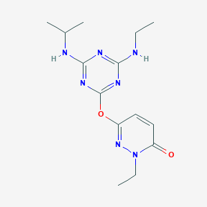 2-ethyl-6-{[4-(ethylamino)-6-(isopropylamino)-1,3,5-triazin-2-yl]oxy}-3(2H)-pyridazinone