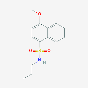 molecular formula C14H17NO3S B497572 4-methoxy-N-propylnaphthalene-1-sulfonamide CAS No. 838813-12-0