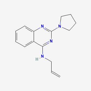 molecular formula C15H18N4 B4975737 N-allyl-2-(1-pyrrolidinyl)-4-quinazolinamine 